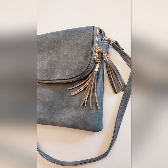 Blue Leather Cross Body Bag - Picture 5 of 5